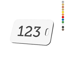 Kunststof nummerplaatje rechthoek met sleufgat
