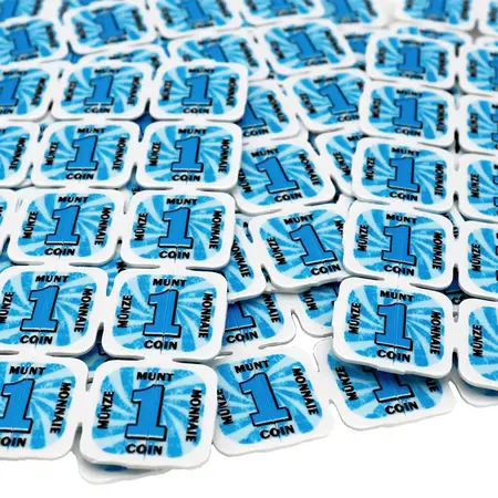Breekmunten plastic met 40 munten per matje - per 1000 stuks