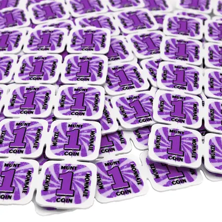 Breekmunten plastic met 40 munten per matje - per 1000 stuks