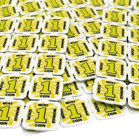 Breekmunten plastic met 40 munten per matje - per 1000 stuks