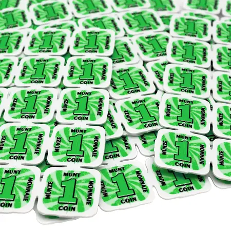 Breekmunten plastic met 40 munten per matje - per 1000 stuks