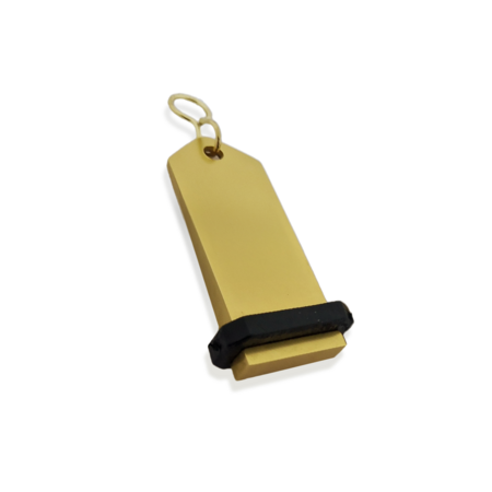 Blanco Midi Bumerang aluminium hotel sleutelhanger 30x75 mm