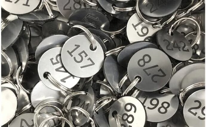 Genummerde sleutellabels