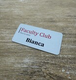 CombiCraft Aluminium naambadge Symphony 70x35mm met eigen ontwerp zilver - per stuk