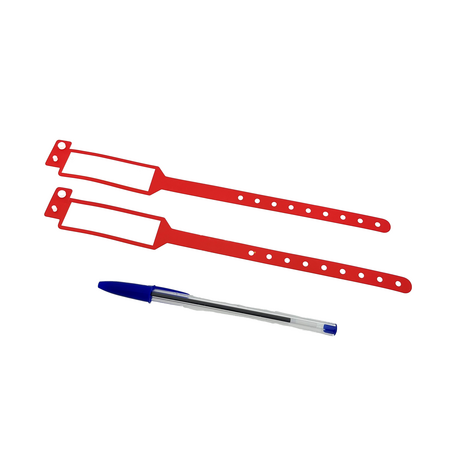 CombiCraft Beschrijfbare polsbandjes met kliksluiting van kunststof - per 100 stuks