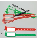 CombiCraft Beschrijfbare polsbandjes met kliksluiting van kunststof - per 100 stuks