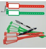 CombiCraft Beschrijfbare polsbandjes met kliksluiting van kunststof - per 100 stuks