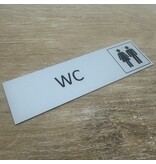 Aluminium deurbordje WC  165 x 45 mm - per 1 stuk