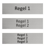 Aluminium deurbordje Eigen tekst 165 x 45 mm - per 1 stuk