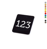 CombiCraft Kunststof nummerplaatje vierkant met eigen nummer - per stuk