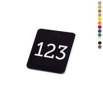 Kunststof nummerplaatjes vierkant