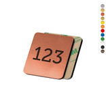 CombiCraft Kunststof nummerplaatje vierkant met eigen nummer en tape - per stuk