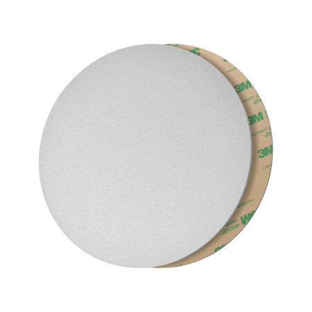 Blanco aluminium nummerplaatje Ø75mm met tape - per stuk