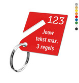 CombiCraft Kunststof sleutellabel sleuf 40x37,8mm met nummer en tekst - per stuk