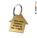 CombiCraft Kunststof sleutellabel huis 40x40mm met tekst - per stuk