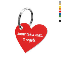 Kunststof sleutellabel hart met tekst