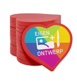 CombiCraft Hartje plastic munten 40x40mm met jouw eigen ontwerp - per 100 stuks