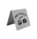 CombiCraft RVS tafelbordje van 50 x 50 mm met eigen ontwerp - per 1 stuk