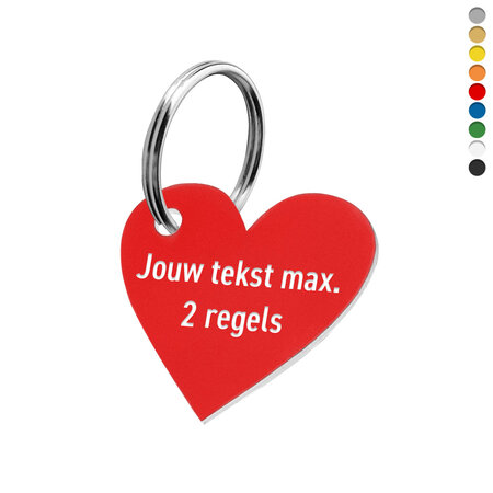 CombiCraft Kunststof sleutellabel hart 40,2x37mm met tekst - per stuk