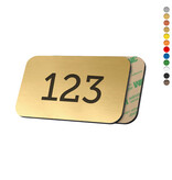 CombiCraft Kunststof nummerplaatje rechthoek met tape - per stuk