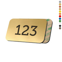 Kunststof nummerplaatje rechthoek met tape