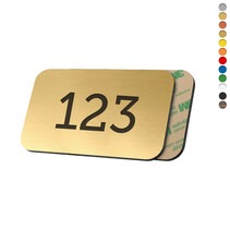 Kunststof nummerplaatje rechthoek met tape