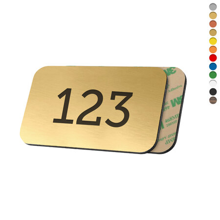 CombiCraft Kunststof nummerplaatje rechthoek met tape - per stuk