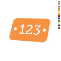 Kunststof nummerplaatje rechthoek met gaten