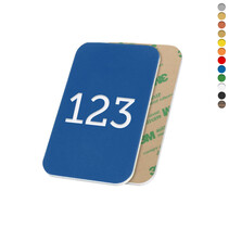 Kunststof nummerplaatje rechthoek met tape