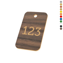 Kunststof nummerplaatje rechthoek met gat