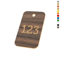 Kunststof nummerplaatje rechthoek met gat