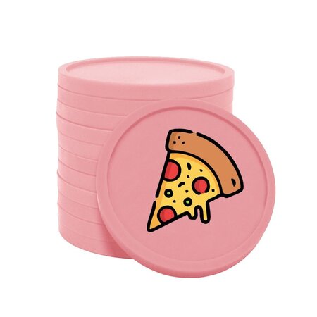 CombiCraft Gekleurde pizza consumptiemunten Ø29mm - per 100 stuks