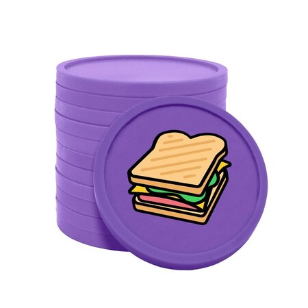 Gekleurde sandwich consumptiemunten Ø29mm - 100 stuks