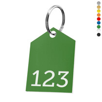Kunststof sleutellabel met nummer