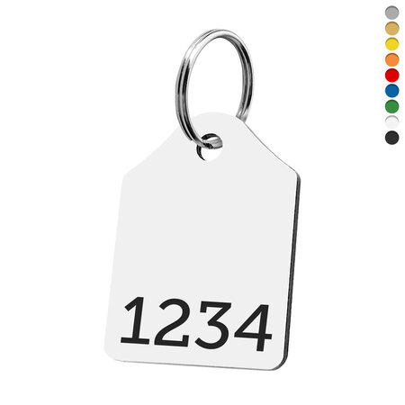 CombiCraft Kunststof sleutellabel met nummer - per stuk