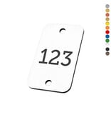 CombiCraft Kunststof nummerplaatje rechthoek met gaten - per stuk