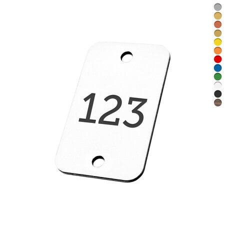 CombiCraft Kunststof nummerplaatje rechthoek met gaten - per stuk