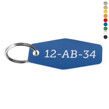 CombiCraft Kunststof sleutellabel wiebertje met kenteken - per stuk