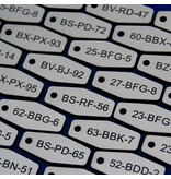 CombiCraft Kunststof sleutellabel wiebertje met kenteken - per stuk