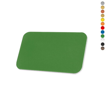 Blanco kunststof nummerplaatje rechthoek - per stuk
