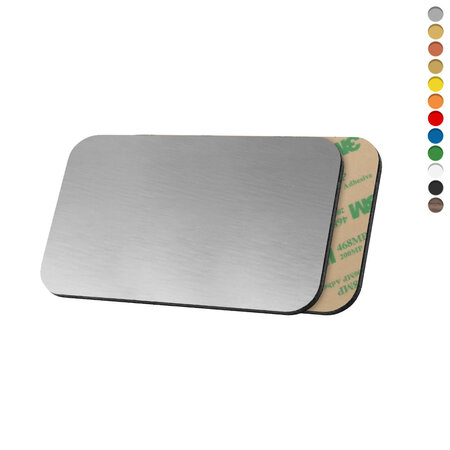 CombiCraft Blanco kunststof nummerplaatje rechthoek met tape - per stuk