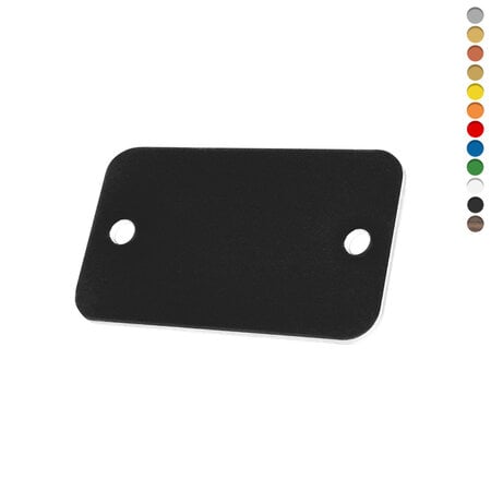 CombiCraft Blanco kunststof nummerplaatje rechthoek met gaten - per stuk