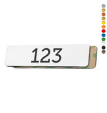 CombiCraft Kunststof nummerplaatje smal rechthoek met tape - per stuk