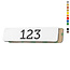 CombiCraft Kunststof nummerplaatje smal rechthoek met tape - per stuk