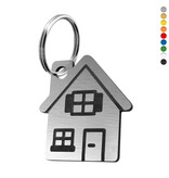 Kunststof sleutellabel huis 33x36mm - per stuk