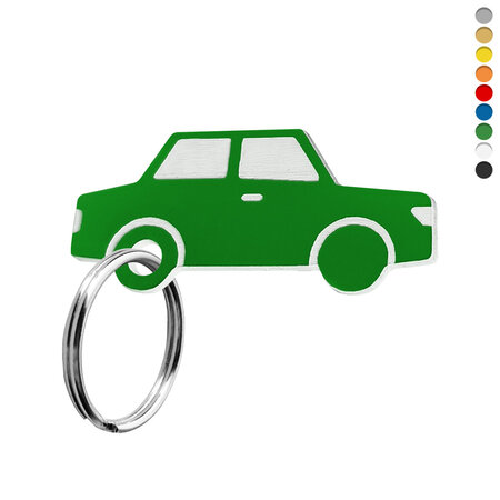 Kunststof sleutellabel auto 41x19mm - per stuk