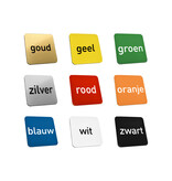 Kunststof sleutellabel auto 41x19mm - per stuk