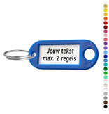 Kunststof sleutellabel R5 met tekst - per stuk