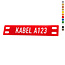 Kunststof kabellabel met tekst en dubbele sleuf - per stuk
