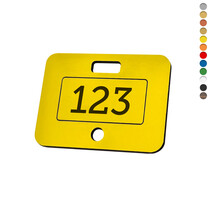 Kunststof security tag met nummer